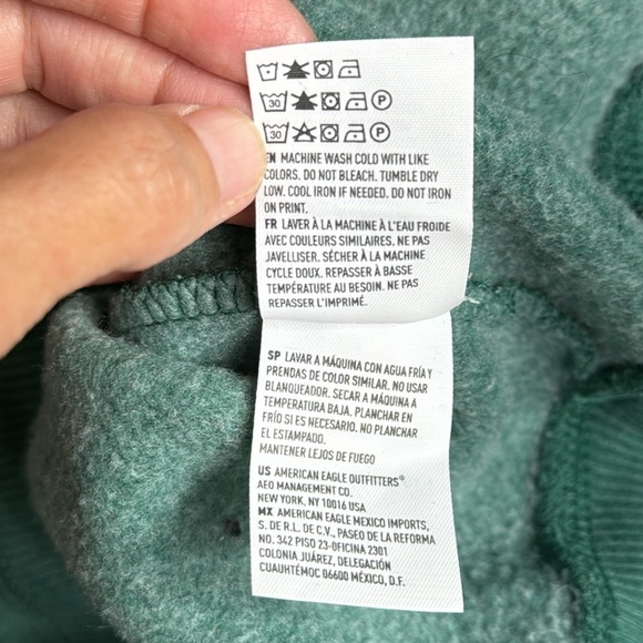 American Eagle Green Hooded Sweatshirt Size Large - Picture 9 of 10